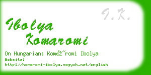 ibolya komaromi business card